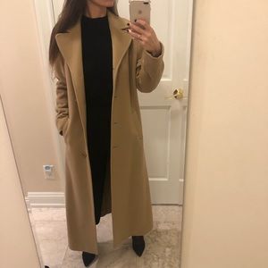 Long camel coat long tan coat fall coat tan coat